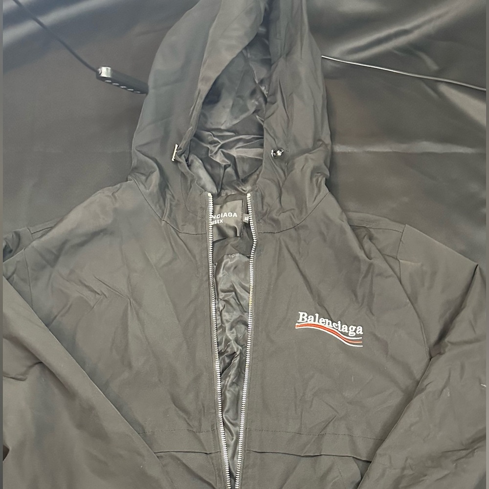 Balenciaga Black Unisex Jacket with Embroidered Logo